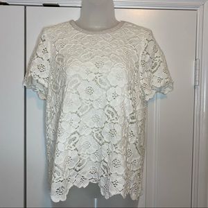 RACHEL ZOE Autumn Lace Top, sz 8